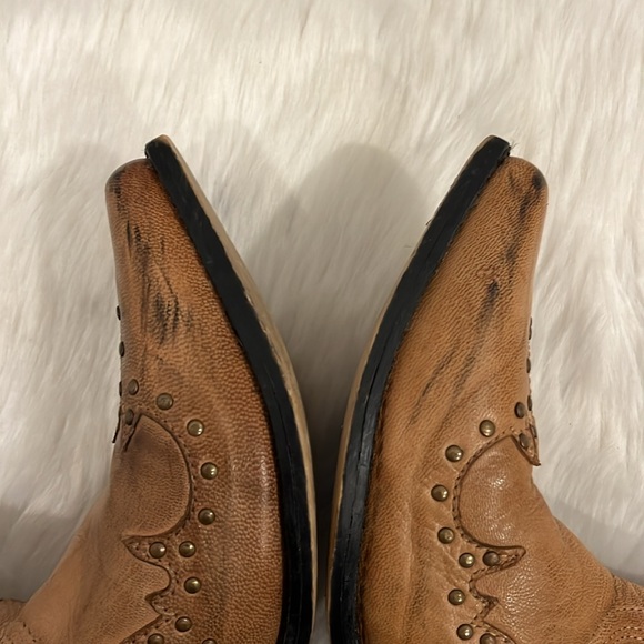 Smoky Mountain Willow Leather Boot with Studs Beige Western Cowboy Women SZ 7.5 - Picture 6 of 11